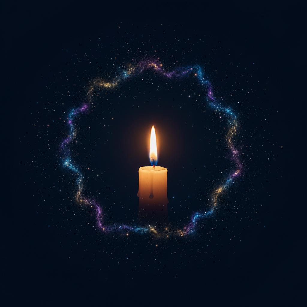 Vela com estrelas